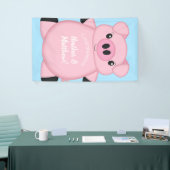 Blue Pig Baby Dusche Banner (Messeveranstaltung)