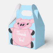 Blue Pig Baby Dusche Geschenkschachtel (Rückseite)