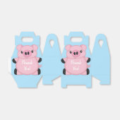 Blue Pig Baby Dusche Geschenkschachtel (Ungefaltet)