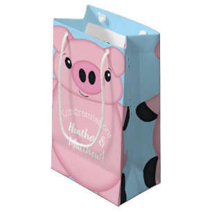 Blue Pig Baby Dusche Kleine Geschenktüte