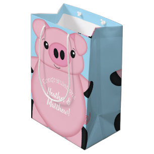 Blue Pig Baby Dusche Mittlere Geschenktüte