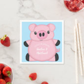 Blue Pig Baby Dusche Serviette (Beispiel)