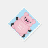 Blue Pig Baby Dusche Serviette (Ecke)