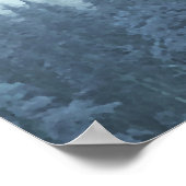 Blue Pine Forest 25 Table Wedding Seating Chart Poster (Ecke)