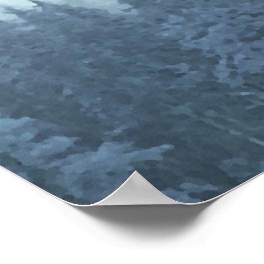 Blue Pine Forest 25 Table Wedding Seating Chart Poster (Ecke)