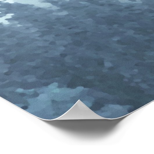 Blue Pine Forest 30 Table Wedding Seating Chart Poster (Ecke)