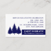 Blue Pine Tree Silhouetten, Party Ticket Begleitkarte (Rückseite)