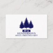 Blue Pine Tree Silhouetten, Party Ticket Begleitkarte (Vorderseite)