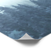 Blue Pine Trees 9 Table Wedding Seating Chart Poster (Ecke)