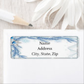 Blue Pine Winter Christmas Address Labels (Insitu)