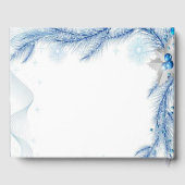 Blue Pine Winter Christmas Gästebuch (Rückseite)