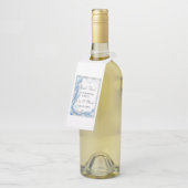 Blue Pine Winter Weihnachten Hochzeit Flasche Hang Flaschenanhänger (Angewinkelt)