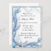 Blue Pine Winter Weihnachten Probe Abendessen Einladung (Vorne/Hinten)