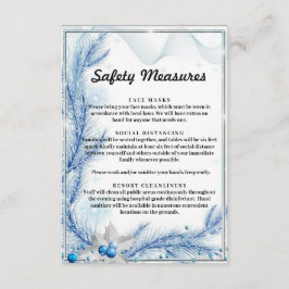 Blue Pine Winter Weihnachten Sicherheitsmaßnahmen Begleitkarte