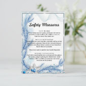 Blue Pine Winter Weihnachten Sicherheitsmaßnahmen Begleitkarte (Stehend Vorderseite)