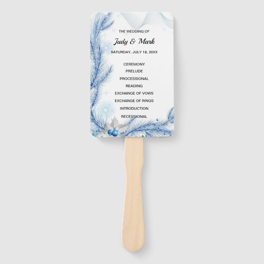 Blue Pine Winter Weihnachtsprogramm Fächer (Vorderseite)