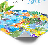 Blue Pineaple Baby Shower Envelope Poster (Ecke)
