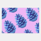 Blue Pinecone Artsy Wrapping Craft Paper Geschenkpapier Set (Vorderseite 2)