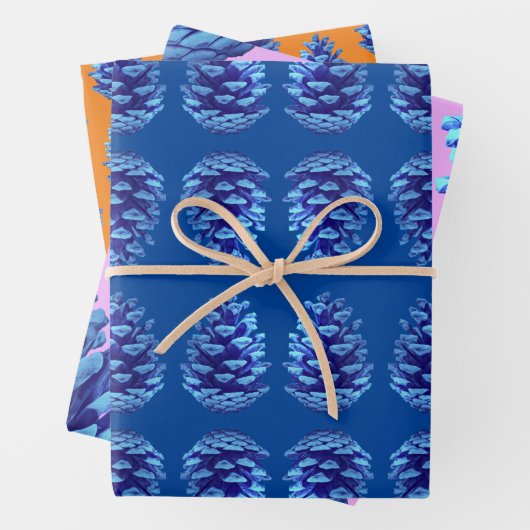 Blue Pinecone Artsy Wrapping Craft Paper Geschenkpapier Set (Beispiel)