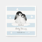 Blue Pinguin Paper Napkins Serviette (Vorderseite)