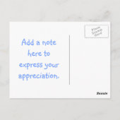 Blue Pinguin Vielen Dank Postcard Postkarte (Rückseite)