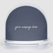 Blue Pink 1-Photo Happy Holidays Script Schneekugeln (Rückseite)