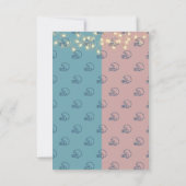 Blue & Pink American Football Helmet Baby Dusche Dankeskarte (Rückseite)