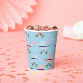 Blue/Pink Baby-Buggyen für Boy Paper Party Cups Pappbecher