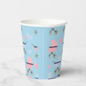 Blue/Pink Baby-Buggyen für Boy Paper Party Cups Pappbecher (Rechts)