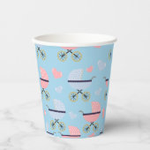 Blue/Pink Baby-Buggyen für Boy Paper Party Cups Pappbecher (Vorderseite)