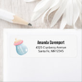 Blue & Pink Baby Flasche Niedlich (Insitu)