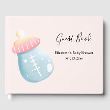 Blue & Pink Baby Flasche Niedlich Babydusche