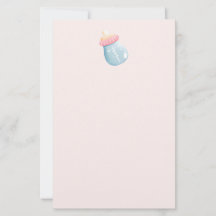 Blue & Pink Baby Flasche Niedlich