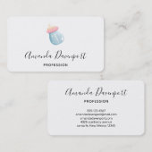 Blue & Pink Baby Flasche Niedlich Visitenkarte (Vorne/Hinten)