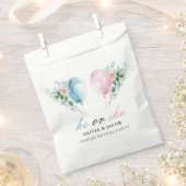 Blue Pink Balloons Gender Reveal Party Geschenktütchen (Ausgeschnitten)