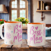 Blue Pink Best Mama Ever Mother Day Tasse