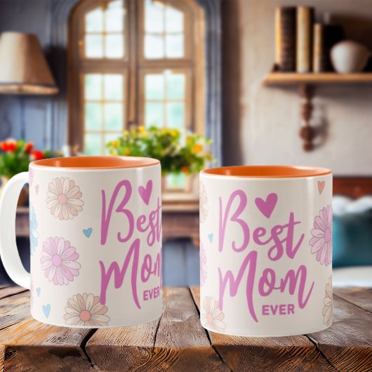 Blue Pink Best Mama Ever Mother Day Tasse