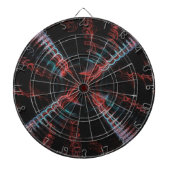 Blue Pink Black Abstrakt Spiral Fraktal Dart Board Dartscheibe (vorne)