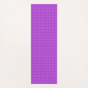 Blue Pink Blume in 3D , Artdeco Yogamatte