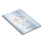 Blue Pink Blume Notebook Notizblock (Rechte Seite)