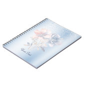 Blue Pink Blume Notebook Notizblock (Linke Seite)