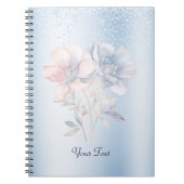 Blue Pink Blume Notebook Notizblock (Vorderseite)