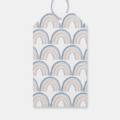 Blue Pink Boho Rainbow Baby Dusche Geschenkanhänger (Rückseite)