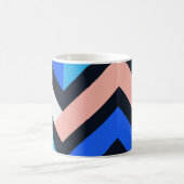 Blue Pink Chevron Geometric Pattern Kaffeetasse (Mittel)