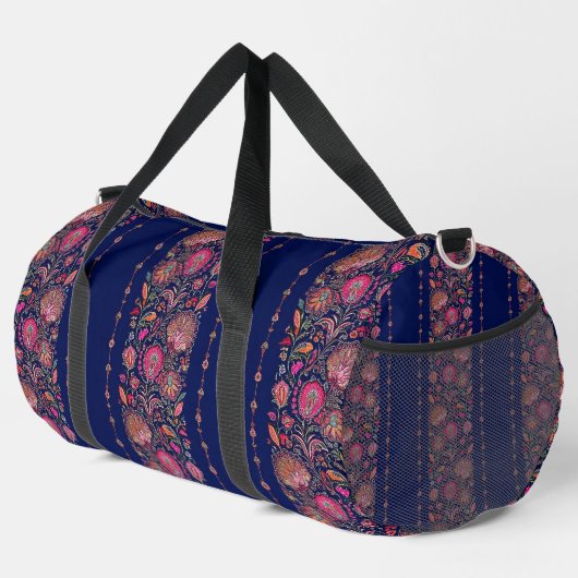 Blue & Pink Chic Custom Duffle Bag (Rechte Ecke)