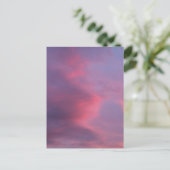 Blue Pink Clouds Postkarte (Stehend Vorderseite)