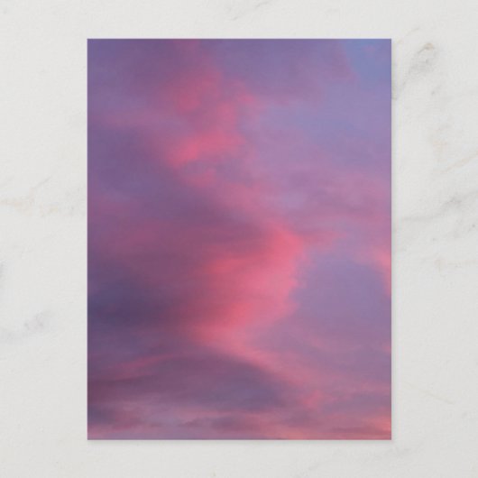 Blue Pink Clouds Postkarte (Vorderseite)