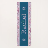 Blue Pink Cool Moderne Elegant Einfache Bezeichnun Yogamatte (Rückseite)