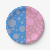 Blue Pink Dots Custom Paper Teller 7 in (Vorderseite)
