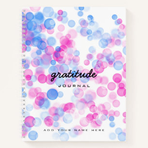 Blue Pink Dots Dankeschön Journal Notizblock